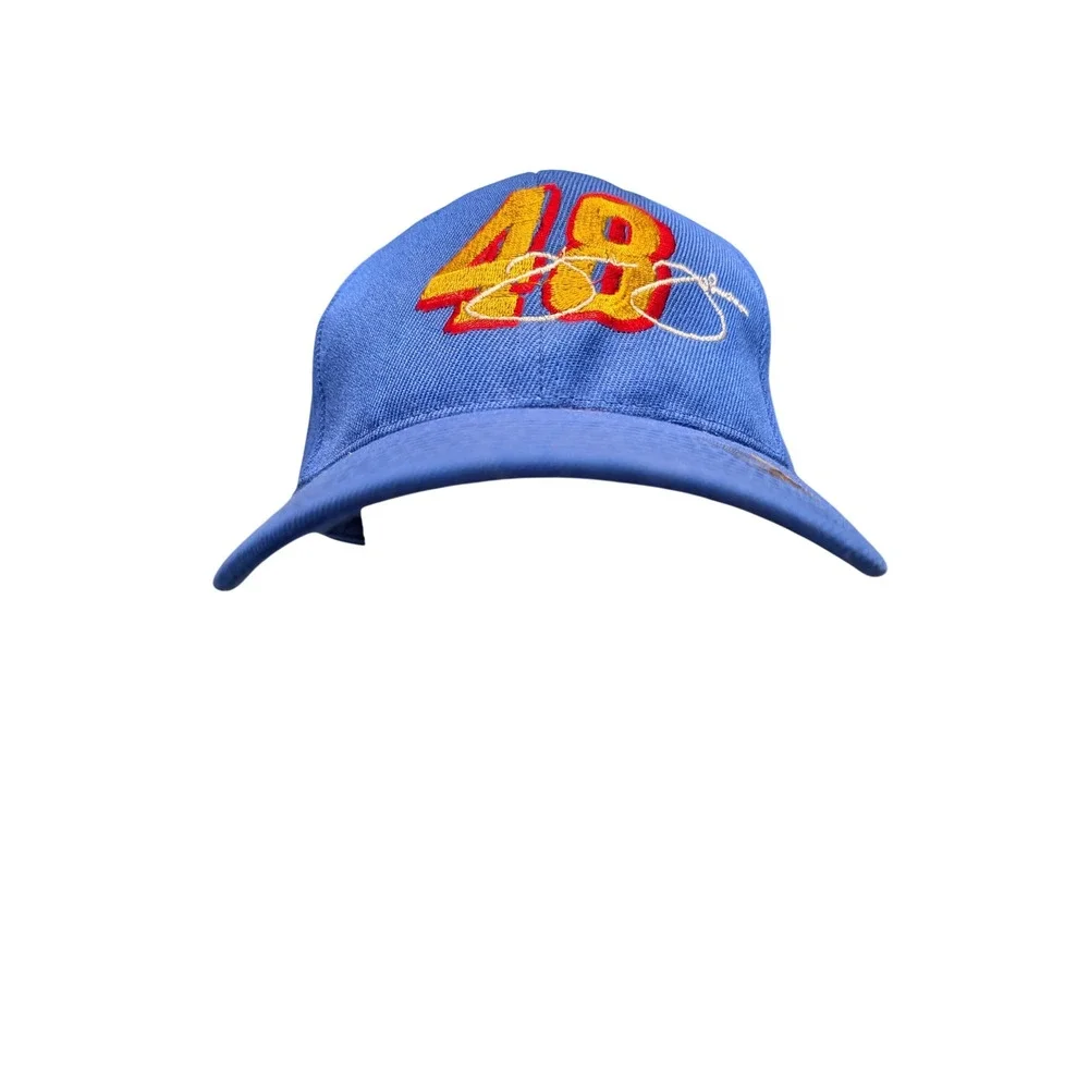 City Hunter NASCAR Jimmie Johnson 48 Blue Embroidered Racing Baseball Hat Cap